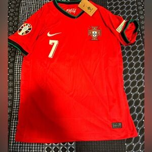 Portugal Nike Red and Green Men's Soccer Jersey